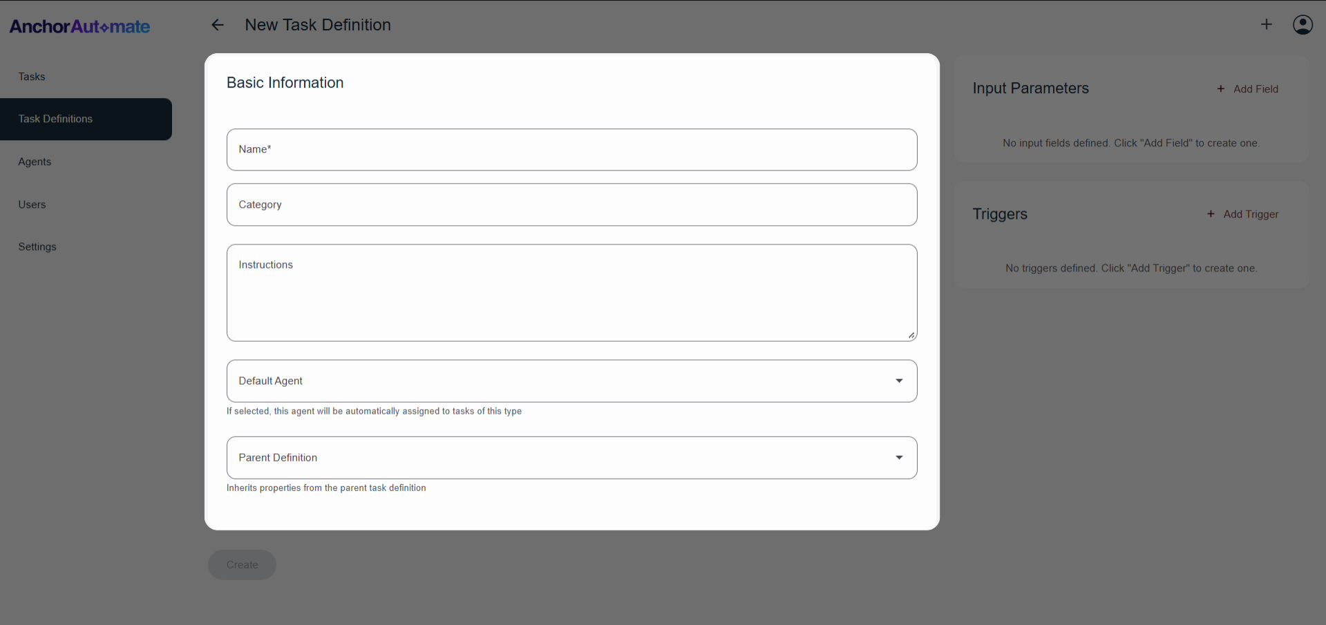 Task Definition Example